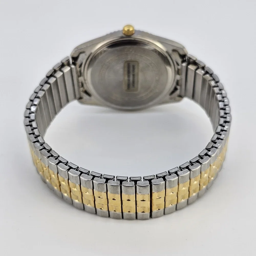 Men's Presidential Watch 35MM Gray Dial Two Tone Expandable Band 7